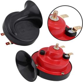 img 2 attached to 🚛 Loud Air Electric Snail Horns for Trucks 300DB - Yungeln Waterproof Horns Kit, 12V Super Loud for Trucks, Cars, Motorcycle, Bikes & Boats - Set of 2 PCS