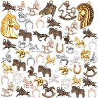 horse charms collection: exquisite unicorn metal pendants for diy jewelry making logo