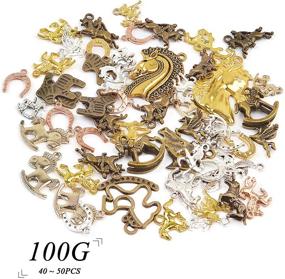 img 3 attached to Horse Charms Collection: Exquisite Unicorn Metal Pendants for DIY Jewelry Making