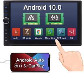 img 4 attached to Advanced Double Din Car Stereo: Android 10, Navigation, Carplay, DSP, Bluetooth, GPS 7 Inch Touchscreen, DAB, OBD2, 4G WiFi, DVR, USB, SD, AUX + Backup Camera