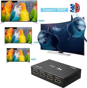 img 1 attached to 🔌 Адаптер HDMI Splitter, Yuangao 4Kx2K 3D 1080P Распределитель сигнала с усилителем - 1 в 4 для HDTV, ПК, PS3/PS4, Xbox