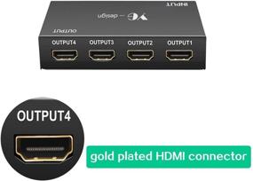 img 2 attached to 🔌 HDMI Splitter Adapter, Yuangao 4Kx2K 3D 1080P Signal Distributor Switch with HD Amplifier - 1 in 4 Out for HDTV, PC, PS3/PS4, Xbox