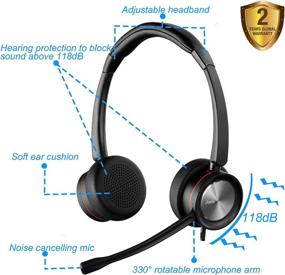 img 3 attached to 🎧 Jiade USB Headset with Microphone for PC, Computer - Noise Cancelling, Mute Function - Ideal for Call Centers, Skype, Webinars, Home Office, UC Softphones, and Teams