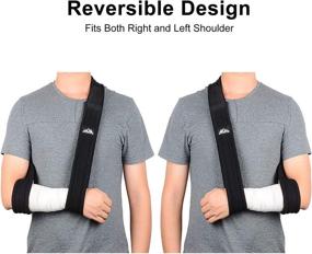 img 3 attached to 🤕 SupreGear Arm Sling - Adjustable Lightweight Shoulder Immobilizer for Injured Arm, Hand, Elbow - Comfortable & Breathable Medical Shoulder Support - 71 inch / 180cm (Black)