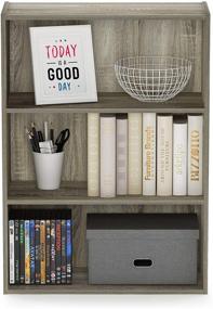 img 2 attached to 🏢 Furinno Pasir 3 Tier Open Shelf: Stylish Sonoma Oak Storage Solution for Your Home