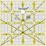 📏 clear 4 x 4 omnigrid grid quilting rulers logo