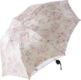 img 1 attached to Honeystore Vintage Parasol Embroidery Umbrella Umbrellas in Stick Umbrellas