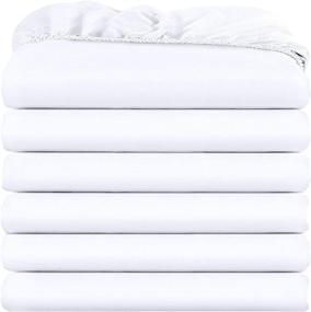 Utopia Bedding Flat Sheet 6 Pack (Queen, White) Brushed Microfiber - Soft