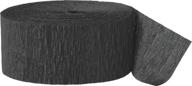 vibrant and long black crepe paper streamers - 81ft rolls logo