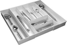 img 1 attached to 🗄️ Dial Industries Mega Expandable Drawer Organizer for Cutlery and Utensils