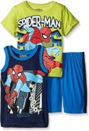 👕 optimized marvel boys’ 3-piece t-shirt, tank, and short set logo