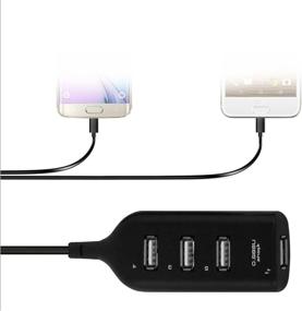 img 1 attached to vipexcellence8 USB Hub 2.0: High Speed 4-Port Multi HUB Splitter for Laptop, PC, Notebook - USB Expansion Adapter