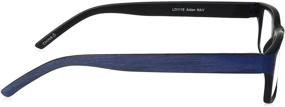 img 2 attached to 👓 Foster Grant Aiden Rectangular Reading Glasses for Men: Sleek Navy Blue Design