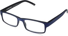 img 4 attached to 👓 Foster Grant Aiden Rectangular Reading Glasses for Men: Sleek Navy Blue Design