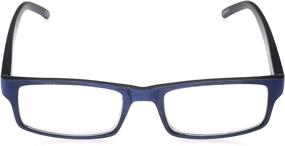 img 3 attached to 👓 Foster Grant Aiden Rectangular Reading Glasses for Men: Sleek Navy Blue Design