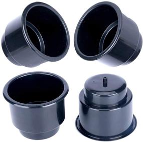 img 2 attached to 🥤 Amarine Made Set of 5 Black Recessed Drop in Plastic Cup Drink Can Holder with Drain for Boat Car Marine Rv - Ultimate Beverage Storage Solution