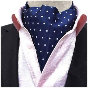 img 4 attached to 👔 Stylishly Sleek: Secdtie Striped Polka Cravat Jacquard - Elegance Personified