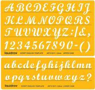 шаблоны для букв от liquidraw для ремесел - английский алфавит шаблонов для рисования цифр (верхний и нижний регистр) - несколько вариантов размеров (15мм, 20мм, 25мм) - версия 25мм логотип