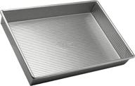 🥮 aluminized steel usa pan 9x13 rectangular cake pan, nonstick & quick release coating, made in the usa logo