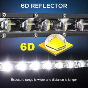 img 2 attached to 🚗 DVISUV 7inch Slim Led Light Bar - 30W Single Row Light Bar with 6D Reflectors - Waterproof Off Road Work Light for Truck, Jeep, Car, Boat, ATV, UTV, and SUV - Combo Beam & Mounting Bracket Included