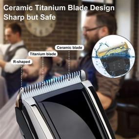 img 3 attached to 💇 2021 Latest Pamoire Cordless Hair Clippers for Men - Professional Hair Cutting Barber, Rechargeable Beard Trimmer Grooming Kit with LED Display (Slim Body Design)