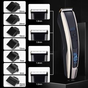 img 1 attached to 💇 2021 Latest Pamoire Cordless Hair Clippers for Men - Professional Hair Cutting Barber, Rechargeable Beard Trimmer Grooming Kit with LED Display (Slim Body Design)