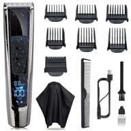 💇 2021 latest pamoire cordless hair clippers for men - professional hair cutting barber, rechargeable beard trimmer grooming kit with led display (slim body design) logo