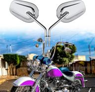 зеркала в стиле chrome tapered для harley sportster 2021, street glide, road glide, dyna, heritage softail classic и road king flhr - совместимые мотоциклетные зеркала для различных моделей логотип