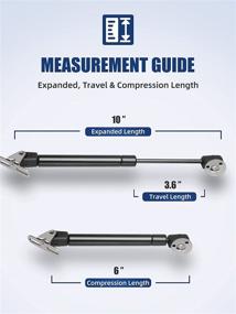 img 3 attached to 🔑 OTUAYAUTO 10 Inch Gas Strut - 200N/45Lb Universal Lift Support for Lid Chest, Tool Box, Hydraulic Spring, Toy Box Hinges, Sentry Safe, Cabinet Spring Opener (Pack of 2) - Enhanced SEO