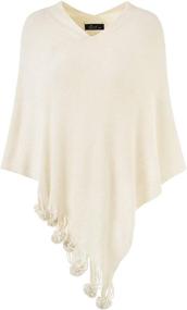 img 4 attached to 🧣 Ferand Women's Sweater with Chic Pompoms: Classy Accessories for Women in Scarves & Wraps