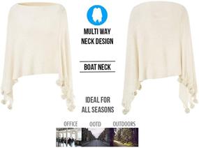 img 1 attached to 🧣 Ferand Women's Sweater with Chic Pompoms: Classy Accessories for Women in Scarves & Wraps