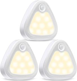 img 4 attached to 🔦 URPOWER Motion Sensor Light Indoor: 60LM LED Closet Lights - Battery Operated Under-Cabinet Lighting, Stick-Anywhere Wireless Safe Night Lights for Hallway, Stairs, Entrance - Warm White (3 Pack)