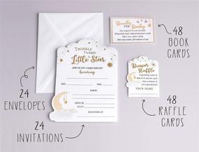 img 3 attached to 🌟 Lillian Rose Twinkle Little Star Baby Shower Invitation Set: Captivating White Theme!