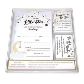 img 2 attached to 🌟 Lillian Rose Twinkle Little Star Baby Shower Invitation Set: Captivating White Theme!