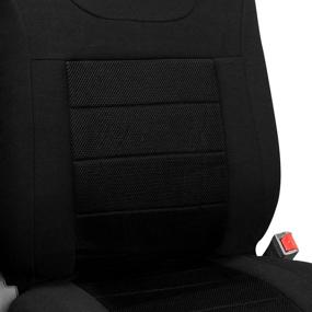 img 1 attached to 🚗 FH Group FB070102 Sports Seat Covers: Universal Fit for Cars, Trucks & SUVs – Front Set in Black