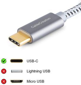 img 3 attached to 🔌 Высокоскоростной USB Female к адаптеру USB C [2-Pack] с плетеным OTG-кабелем для MacBook Pro, Air, S21, S20 и других устройств - 0.5 фута