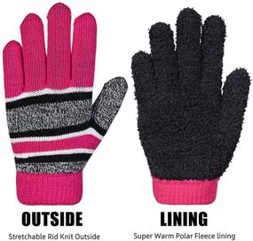 img 2 attached to 🧤 Winter Knitted Gloves and Beanie Set - Weather Accessories for Boys