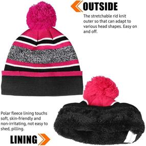 img 3 attached to 🧤 Зимний вязаный набор перчаток и ушанки - Погодные аксессуары для мальчиков