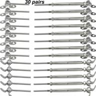 🔩 lulultn t316 marine grade stainless steel cable railing hardware kit - 30 pairs for 1/8 cable railing system with adjustable angle logo