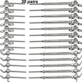 img 4 attached to 🔩 Lulultn T316 Marine Grade Stainless Steel Cable Railing Hardware Kit - 30 Pairs for 1/8 Cable Railing System with Adjustable Angle