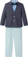 👔 nautica little boys dress jacket: 4 piece clothing set for suits & sport coats - stylish & high-quality logo