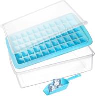 🧊 sqlhm ice cube tray with lid and bin 55 - bpa free molds for freezer with scoop and cover logo