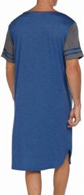 img 1 attached to 👕 Men's XXXL Ekouaer Nightshirts - Comfortable Sleepwear & Pajamas