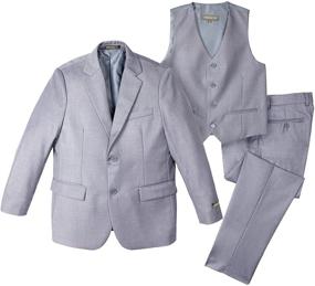 img 4 attached to 👦 Boys' 3-Piece White Spring Notion Outfit with Two Buttons