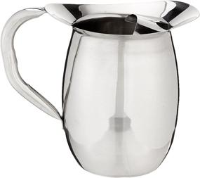 img 1 attached to 🔔 Winco WPB-2C Deluxe Bell Pitcher: Stainless Steel, 2-Quart Capacity, With Ice Catcher