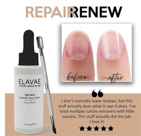 img 3 attached to 💅 Elavae Instant Cuticle Remover: Gel Cream with Stainless Steel Cuticle Pusher Tool for Easy Home Manicures and Pedicures