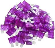 π (pack of 50) mcigicm 3 amp standard fuse, 3a blade automotive fuse for car truck logo