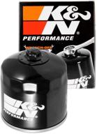 🏍️ high performance k&n motorcycle oil filter kn-202 (black) - premium synthetic or conventional oil compatible, fits select honda and kawasaki vehicles logo