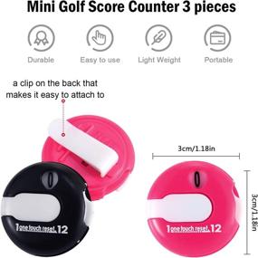 img 3 attached to 🏌️ Frienda Golf Score Counter - Mini Golf Stroke Counter with Simple Attachment and One-Touch Reset Clip - Easily Keep Score up to 12 Shots - Pack of 6 Pieces