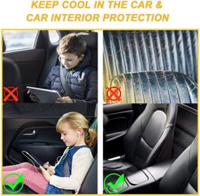 img 1 attached to 🌞 PEYOU Car Window Shade: Ultimate UV Protection for Kids, Babies, Women, Pets | Universal Fit for 95% Cars – Block 99% of Harmful Rays